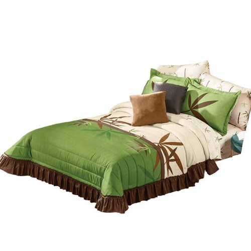 Colcha Funda Bambu King Size Microfibra Verde Olivo Concord