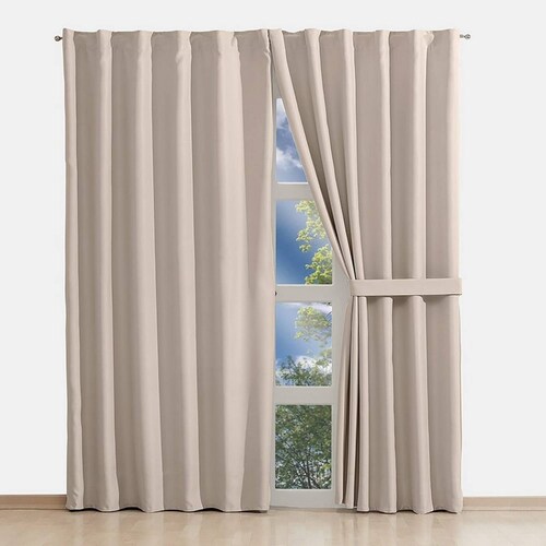 Cortinas Térmica Corta Noche y Día Ostión Poliéster Concord