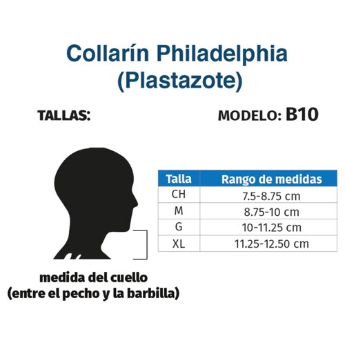 Collarín Cervical Philadelphia Plastazote Diabetes B10 Tynor