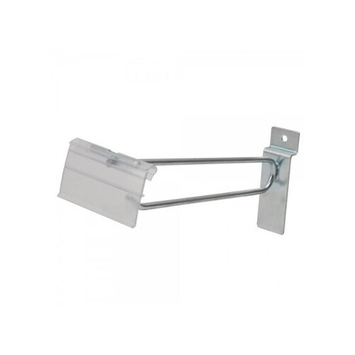 Gancho Panel Plateado Ranurado C/Preciador Plástico Surtek
