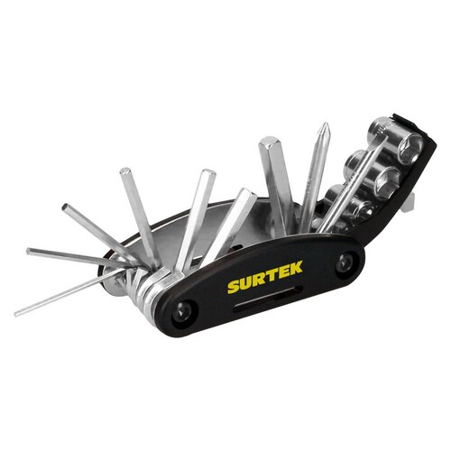 Multiherramienta P/Bicicleta Negro/Plateado 15 en 1 Surtek