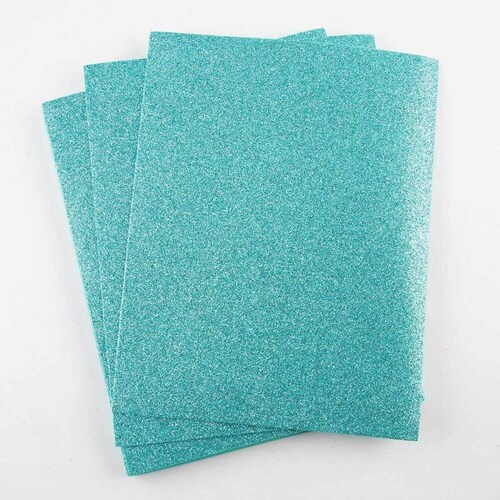 Foamy Carta C/Diamantina 10 Pzas Verde Agua Selanusa