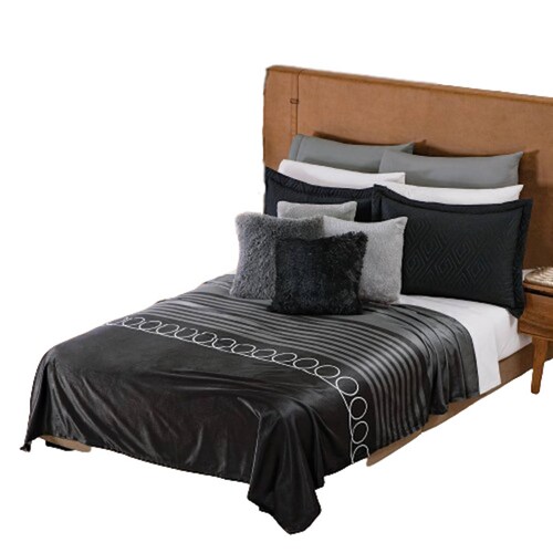 Cobertor Ligero Ultrasuave Ónix Negro Mat/Ind Concord