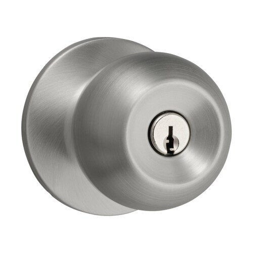 Cerradura Pomo Bola Recamara Acero Inoxidable Plateado Lock