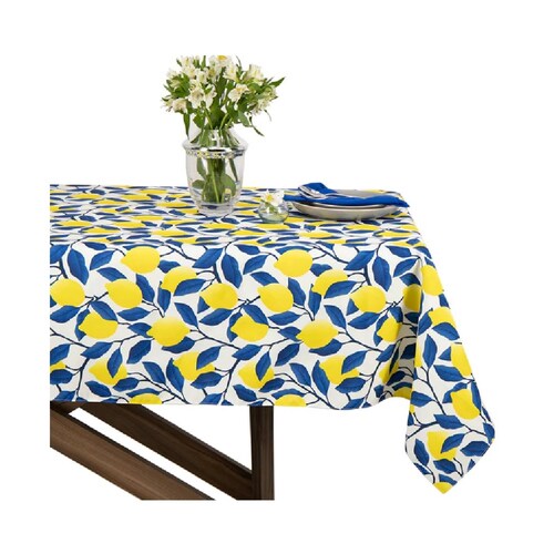 Mantel Exterior Rectangular Resistente Limones Azul Billu