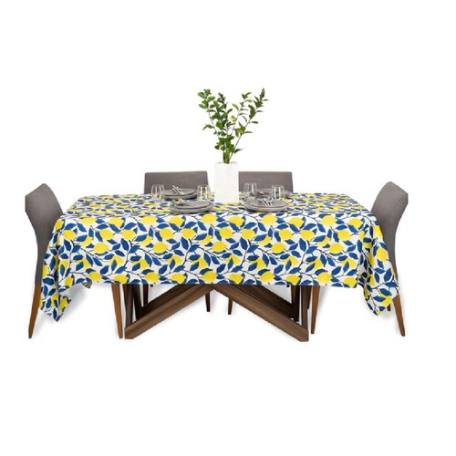 Mantel Exterior Rectangular Resistente Limones Azul Billu