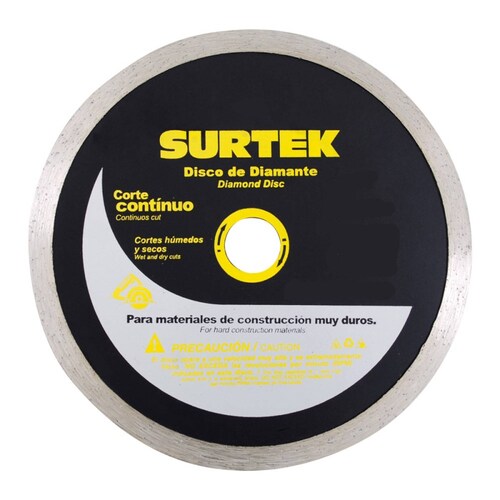 Disco Diamante Corte Continuo 4-1/2" P/Material Duro Surtek