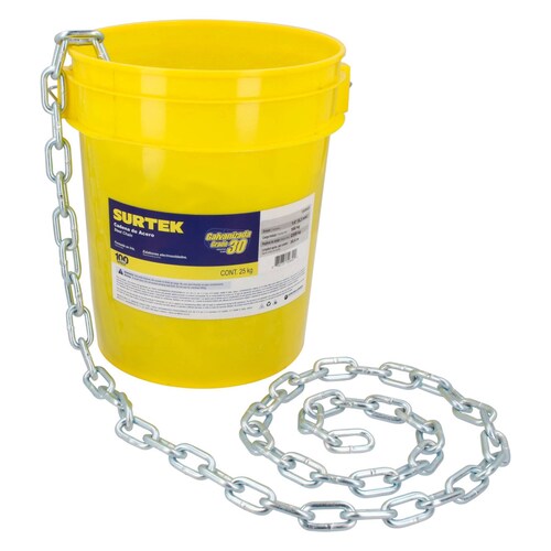 Cadena Acero Galvanizado 3/16" 25 kg Grado 30 Surtek