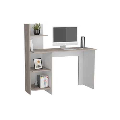 Escritorio Oficina/Estudio Con 4 Entrepaños Vilna Ceniza Excelsior
