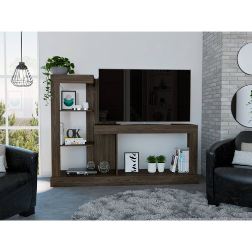 Mueble Mesa Minotti P/ Tv 55pulg Coñac Madera Excelsior