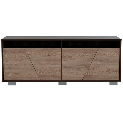 Mueble Mesa Fraktal P/ TV 70pulg Miel Habano Excelsior