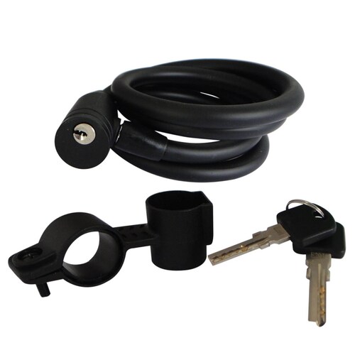 Candado BENOTTO TY506 Espiral 12x1200 2xLlaves Negro