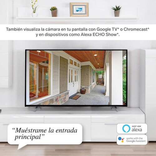 Cámara de seguridad Wi-Fi Full HD fija con batería recargable 
