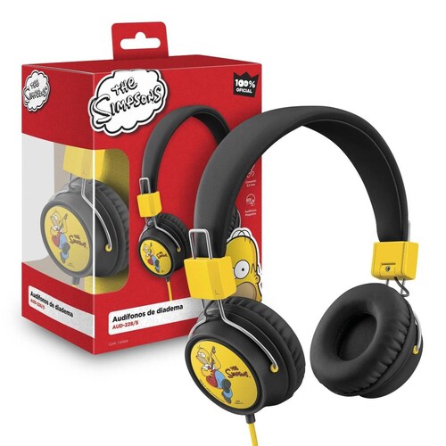 Audífonos con cable tipo cordón, plegables The Simpsons-Rock 