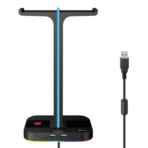 Soporte Gamer para audífonos con HUB USB y luz LED RGB 