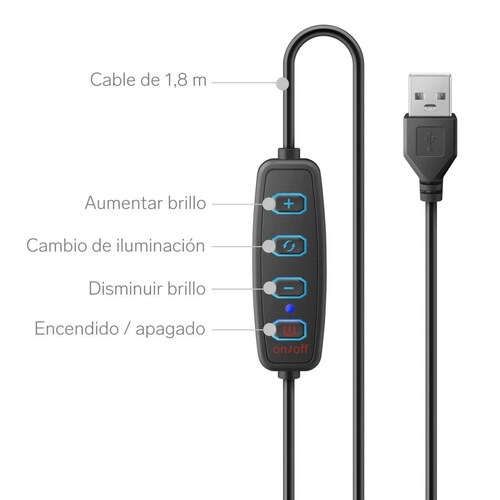 Steren Aro de luz LED para selfie MOV-039 