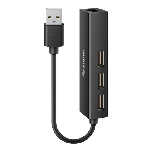 Adaptador USB a Fast Ethernet (RJ45), con HUB 