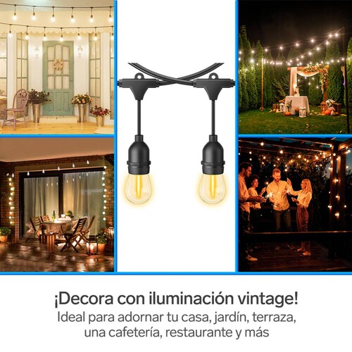Serie LED vintage de 12 focos para exterior MODLED-300 
