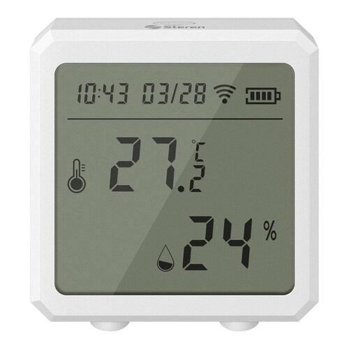 Sensor Wi-Fi* de temperatura y humedad con pantalla digital 