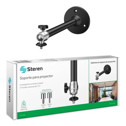Soporte de techo o pared para proyector con rosca universal de 