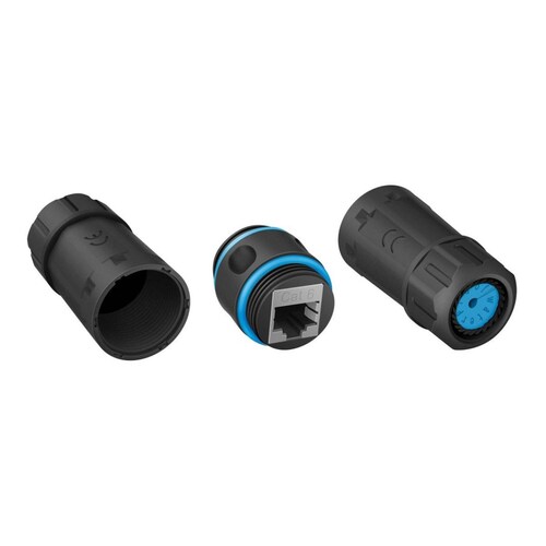 Acoplador (cople) largo impermeable CAT 6 blindado, para exterior 