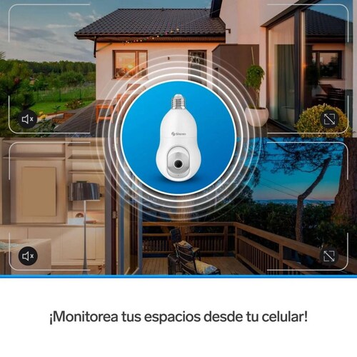 2 Cámaras de seguridad Wi-Fi* 3 Mpx robotizadas con seguidor de movimiento para socket .
