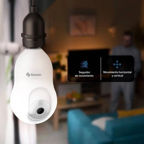 2 Cámaras de seguridad Wi-Fi* 3 Mpx robotizadas con seguidor de movimiento para socket .