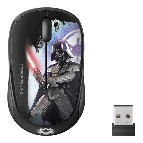 Mini mouse inalámbrico 1 200 DPI Star Wars modelo Vader 