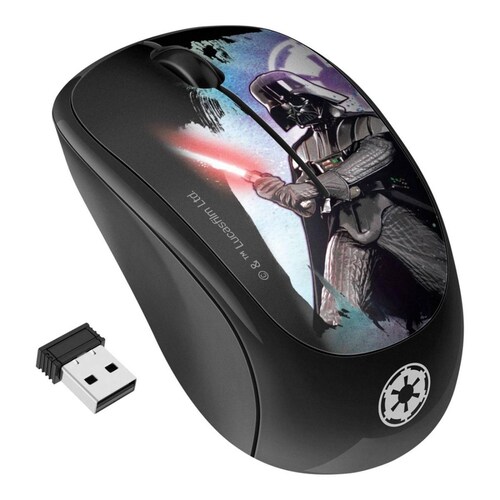 Mini mouse inalámbrico 1 200 DPI Star Wars modelo Vader 