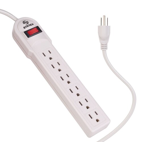 Multicontacto de 6 salidas verticales y reset iluminado 905-108 