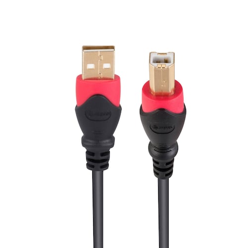 Cable Elite USB a USB tipo B de 7,2 m reforzado, con conectores dorados
