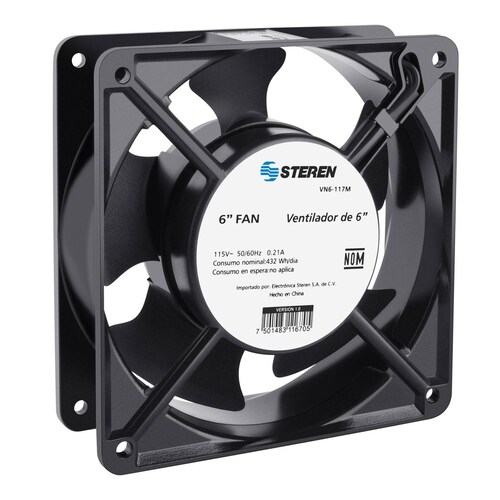 Ventilador Metálico De 6 , 117 Vca, 18w | Vn6-117m 
