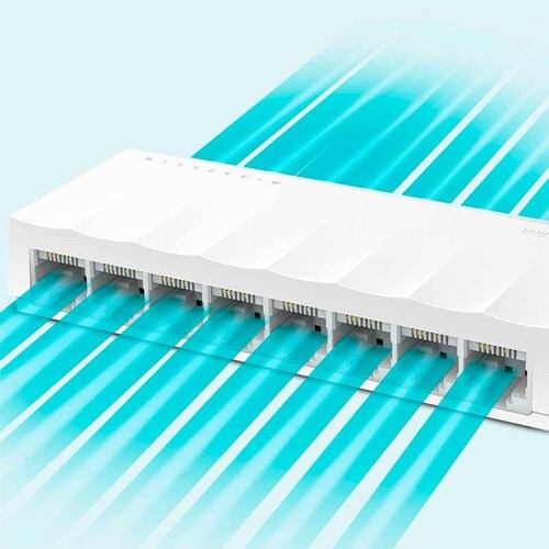 Switch TP-LINK LS1008 8 Puertos LiteWave Fast Ethernet 10/100Mbps 