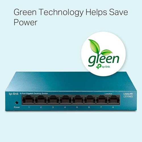 Switch TP-LINK LS108G 8 Puertos LiteWave Gigabit Ethernet 10/100/1000Mbps 