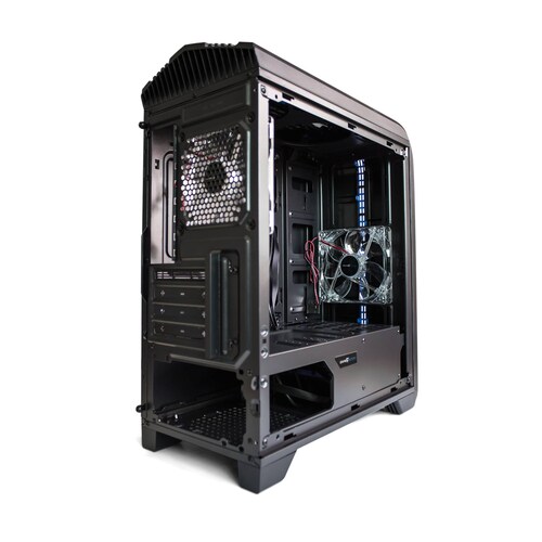 Gabinete Gamer GAME FACTOR CSG500 Micro ATX 2 ventiladores USB 3.0 Rojo 