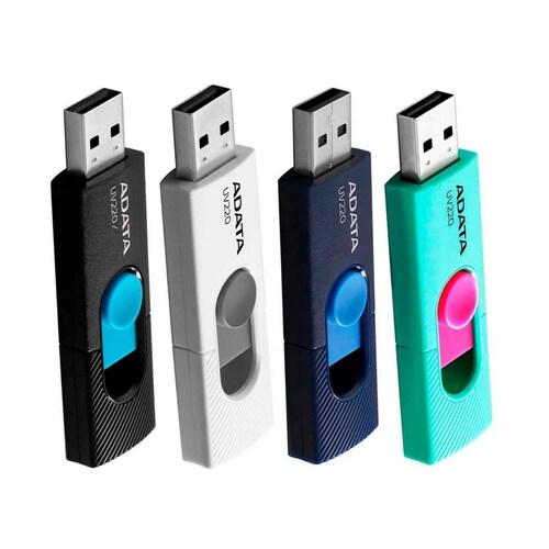 Memoria USB 64GB ADATA UV220 2.0 Retractil Flash Drive AUV220-64G-RWHGY 
