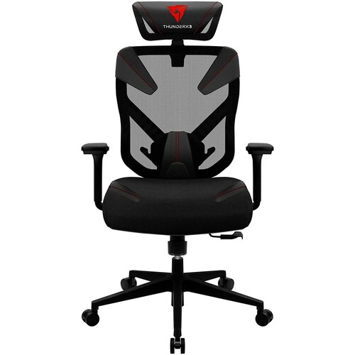 Silla Gamer THUNDER X3 YAMA 3 Ergonomica Ajustable Negro/Rojo 