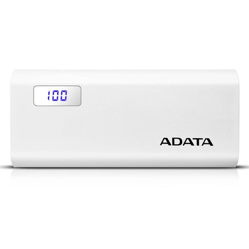 Power Bank 12500MAH ADATA P12500D Bateria Portatil Celulares AP12500D-DGT-5V-CWH 
