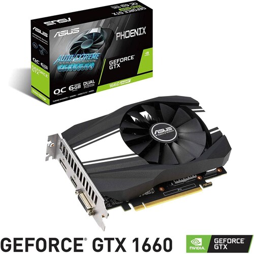 Tarjeta de Video ASUS GeForce GTX 1660 Super Phoenix 6GB GDDR6 PH-GTX1660S-O6G 