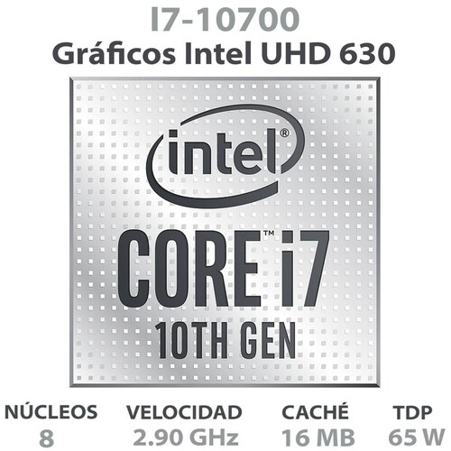 Procesador INTEL Core I7 10700 4.8 GHz 8 Core 1200 BX8070110700 