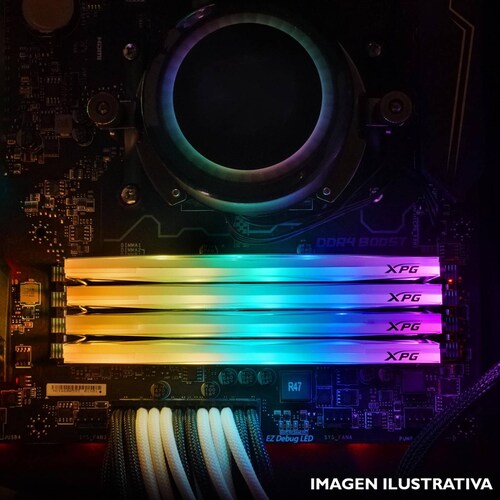 Memoria RAM DDR4 16GB 3200MHz XPG SPECTRIX D60G RGB 1x16GB Gris AX4U320016G16A-ST60 