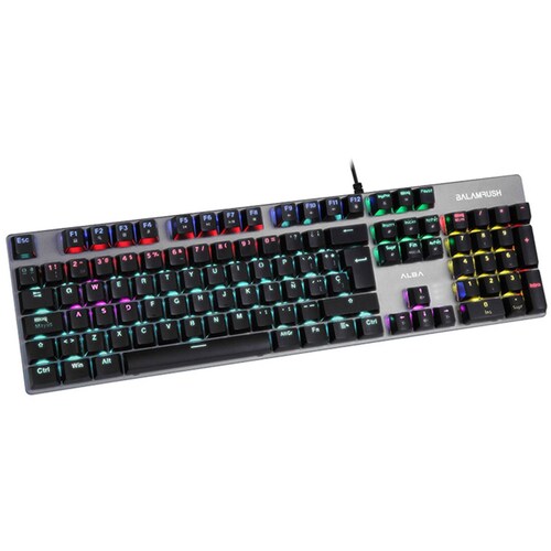 Teclado Gamer Mecanico BALAM RUSH ALBA Switch Azul RGB USB Metalico BR-929653 