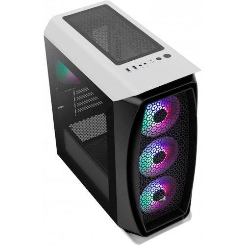 Gabinete Gamer AEROCOOL Aero One Mini Frost Cristal Templado Micro ATX RGB 