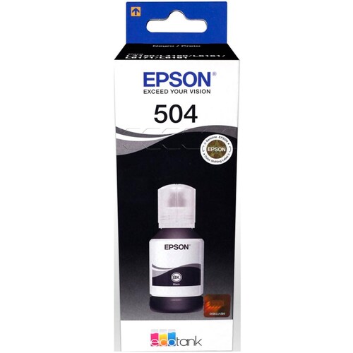 Botella Tinta EPSON T504 L4150 L4160 L6161 L6171 L6191 Negro 127ml T504120-AL 