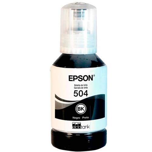 Botella Tinta EPSON T504 L4150 L4160 L6161 L6171 L6191 Negro 127ml T504120-AL 