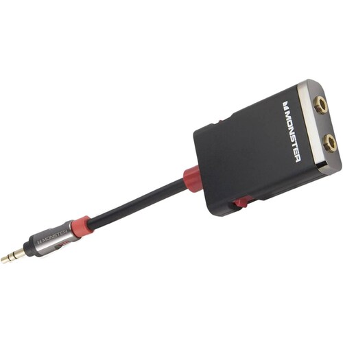 Adaptador MONSTER ISPLITTER 1000 Splitter 3.5mm Negro Y-SPLT V2 WW 