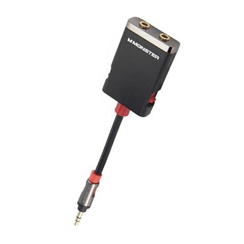 Adaptador MONSTER ISPLITTER 1000 Splitter 3.5mm Negro Y-SPLT V2 WW 
