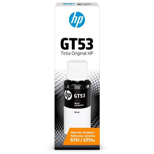 Botella de Tinta HP GT53 Ink Tank 100 300 400 Smart Tank 500 600 Negro 90ml 1VV22AL 