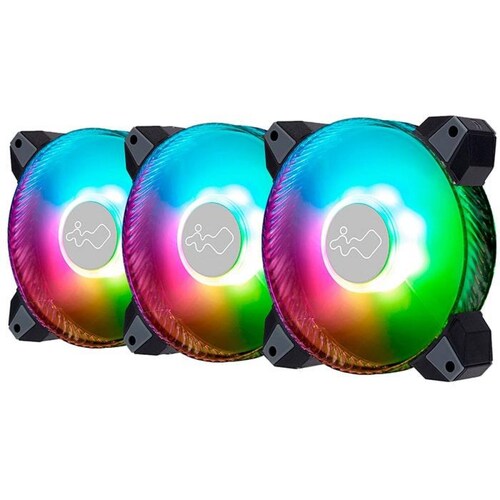 Kit 3 Ventiladores Gamer IN WIN SATURN ASN120 120mm ARGB IW-FN-ASN120-3PK 
