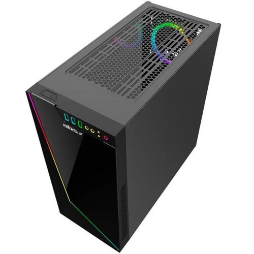 Gabinete Gamer GAMDIAS ARGUS M1 EATX RGB Cristal Templado Negro 
